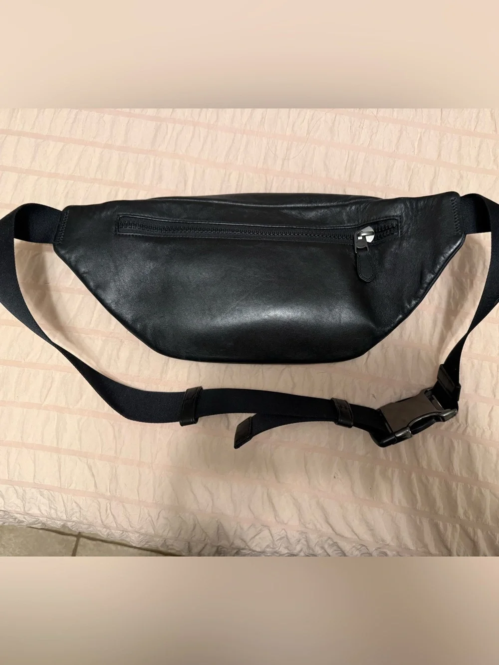 Coach Black Leather Men's Waist Belt Bag - Picture 4 of 5